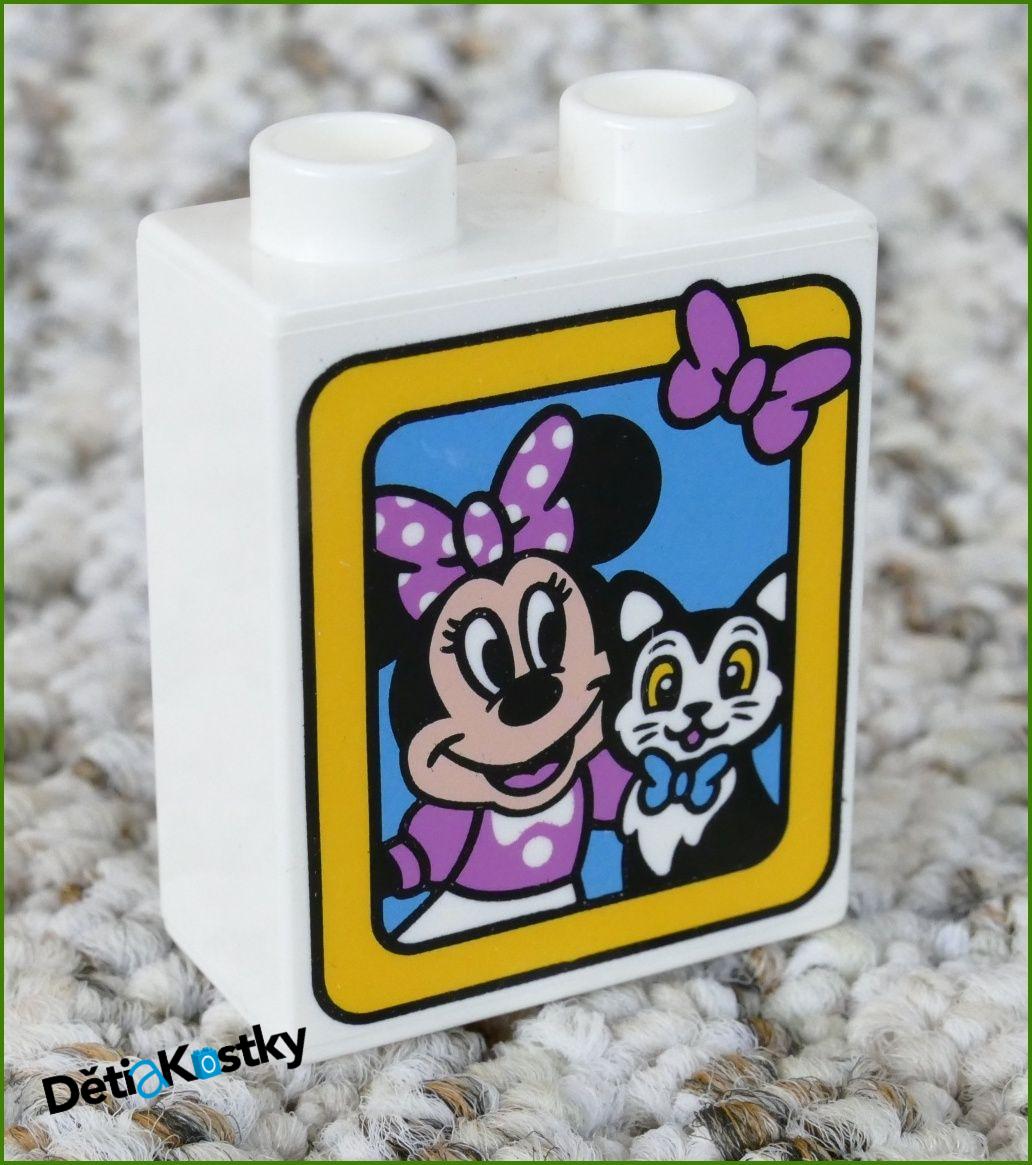 Lego® Duplo® Kostka 1x2x2 Bílá - Minnie a Kočička