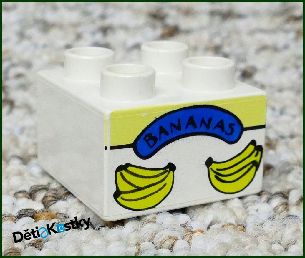 Lego® Duplo® Kostka Bílá 2x2 Banány