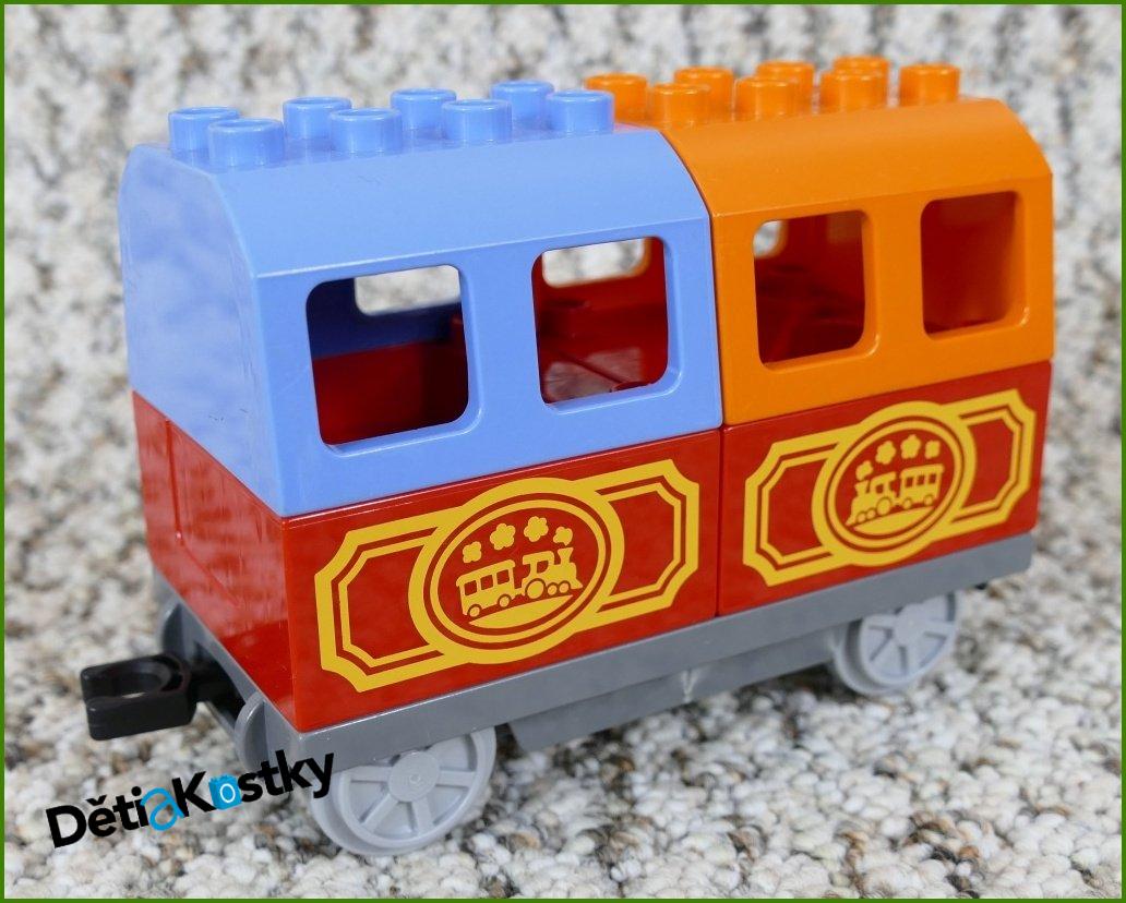 Lego® Duplo® Vagon Pro Cestující - Modrá a Oranžová Střecha