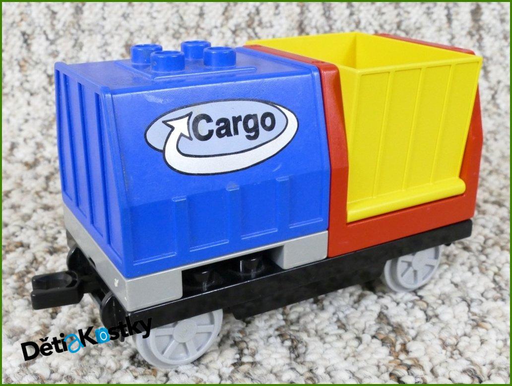 Lego® Duplo® Vagon S Kontejnery - Modrý Cargo a Žlutý Vyklápěcí