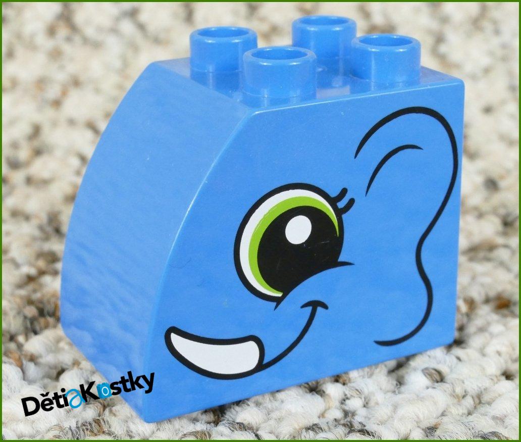 Lego® Duplo® Kostka 2x3x2 Zaoblená Tyrkysová - Hlava Slona