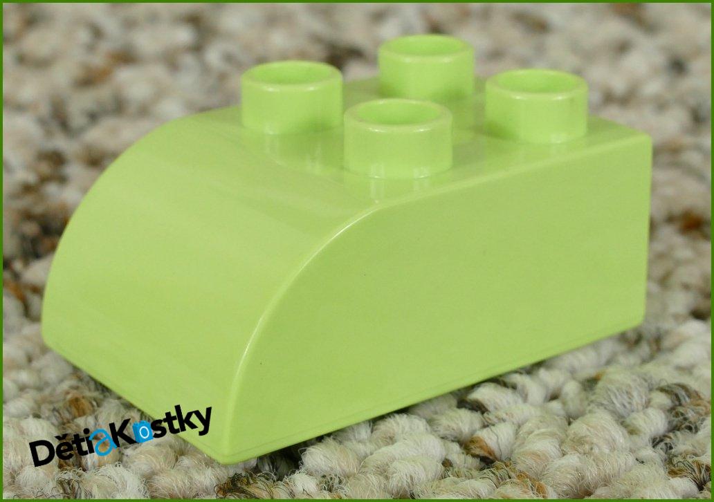 Lego® Duplo® Kostka 2x3 Zkosená Světlounce Zelená