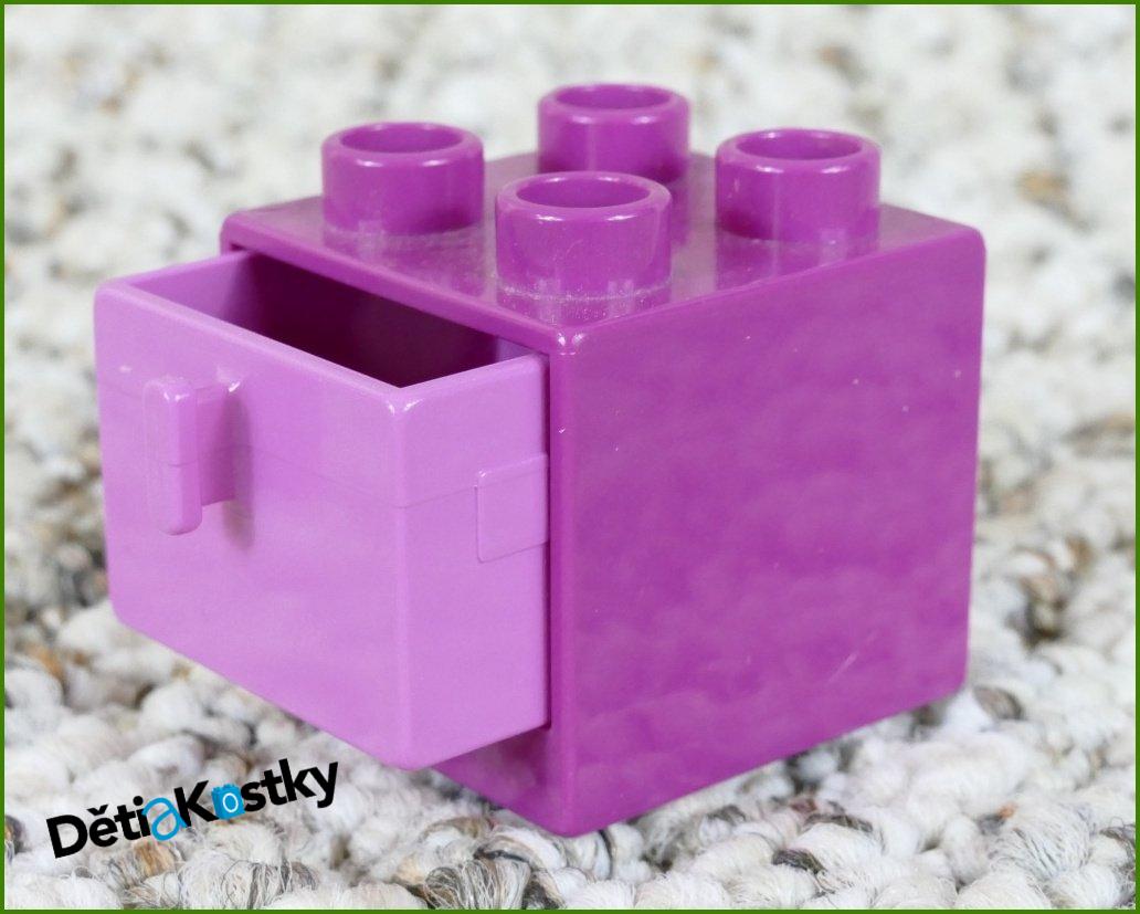 Lego® Duplo® Skříňka Malá Tmavě Růžová/Světle Růžový Šuplík