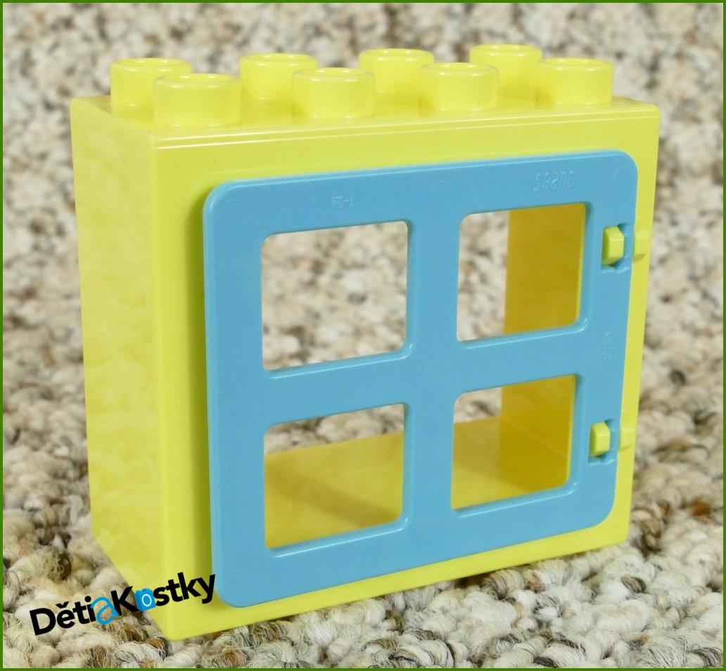 Lego® Duplo® Kostka s Oknem Světlounce Žlutá - Tyrkysové Okno