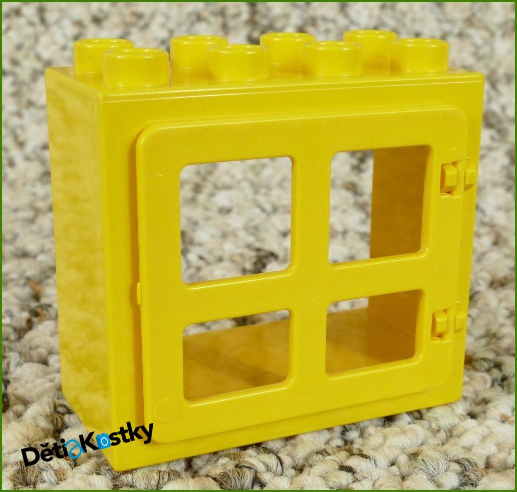 Lego® Duplo® Kostka s Oknem Žlutá - Žluté Okno Hranaté