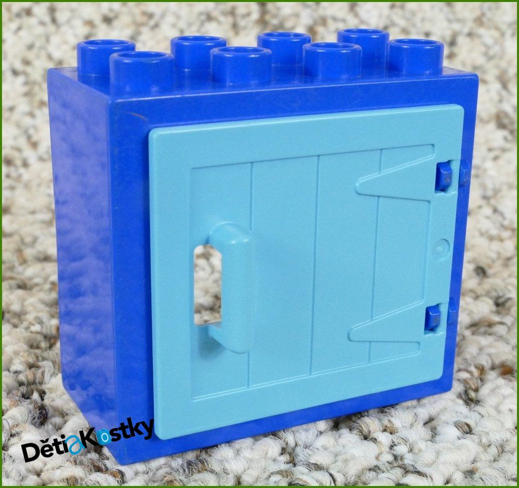 Lego® Duplo® Kostka s Tyrkysovými Dveřmi Tmavě Modrá