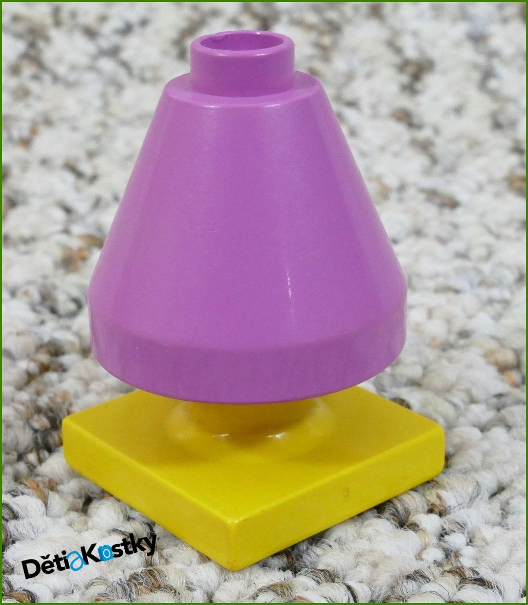 Lego® Duplo® Lampička Růžová Vysoká - Žlutý Podstavec Nízký