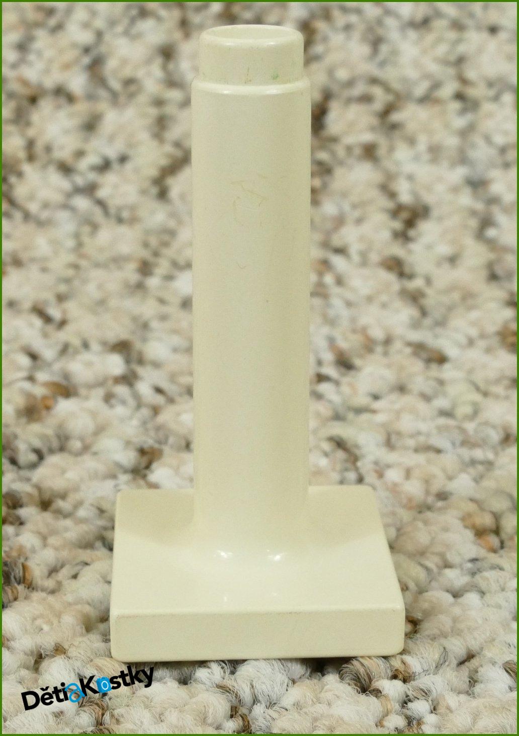 Lego® Duplo® Bílý Vysoký Podstavec pro Lampičky, Slunečníky, Značky, Kostky 1x2x2