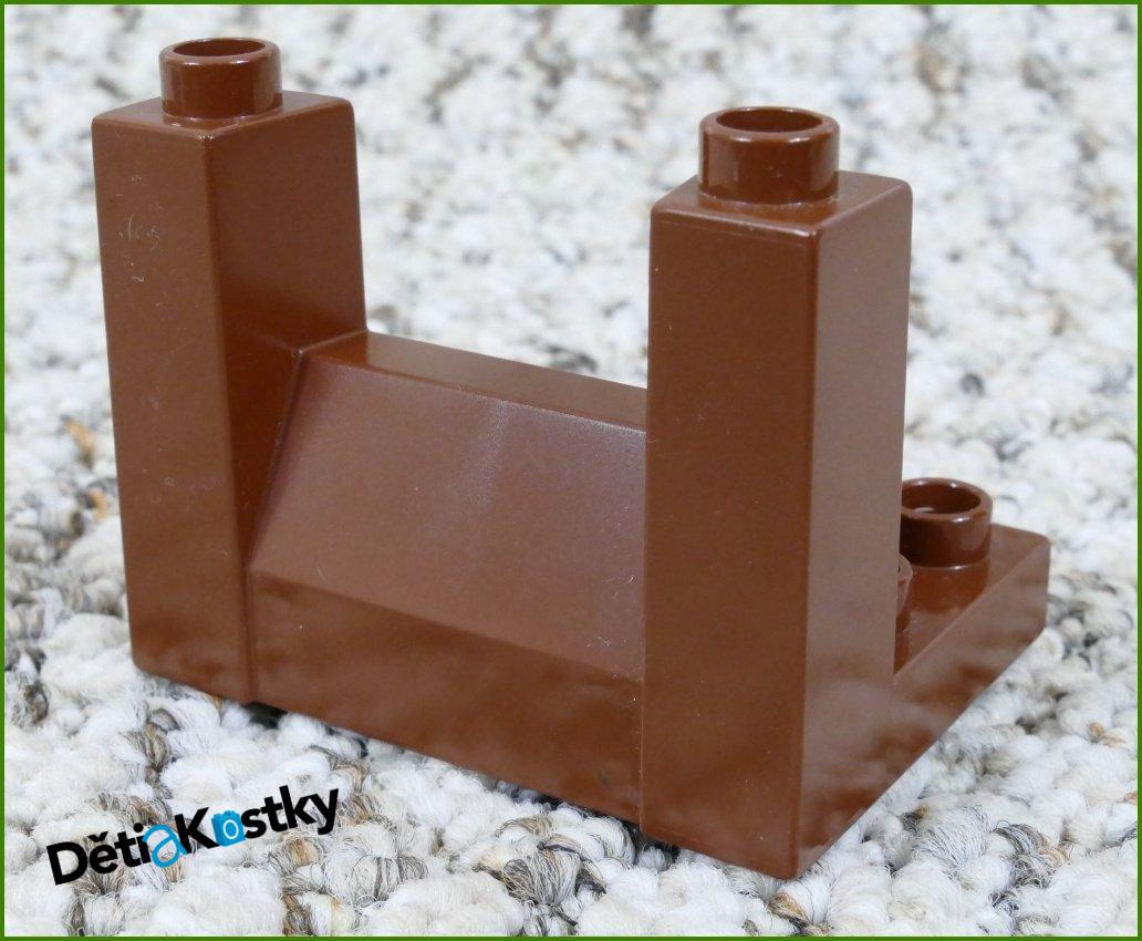 Lego® Duplo® Hradba Horní Díl - Tmavě Hnědá