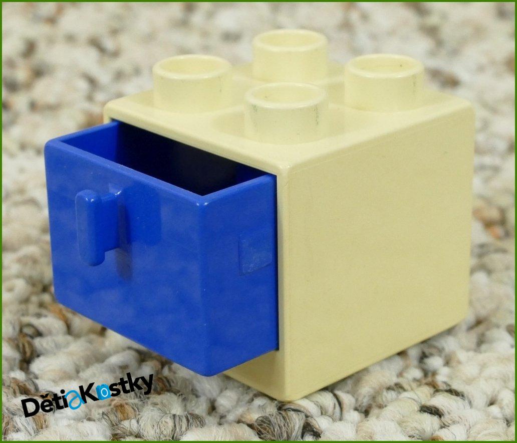 Lego® Duplo® Skříňka Malá Bílá Zežloutlá/Modrý Šuplík