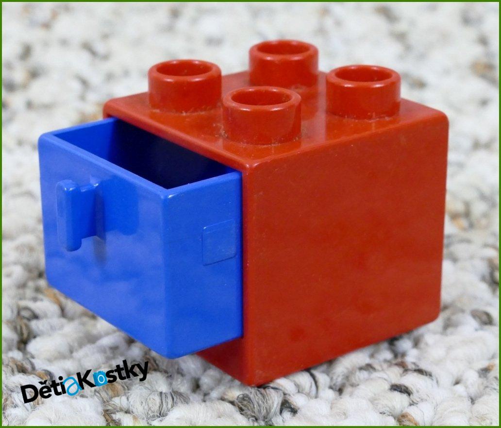 Lego® Duplo® Skříňka Malá Červená/Modrý Šuplík