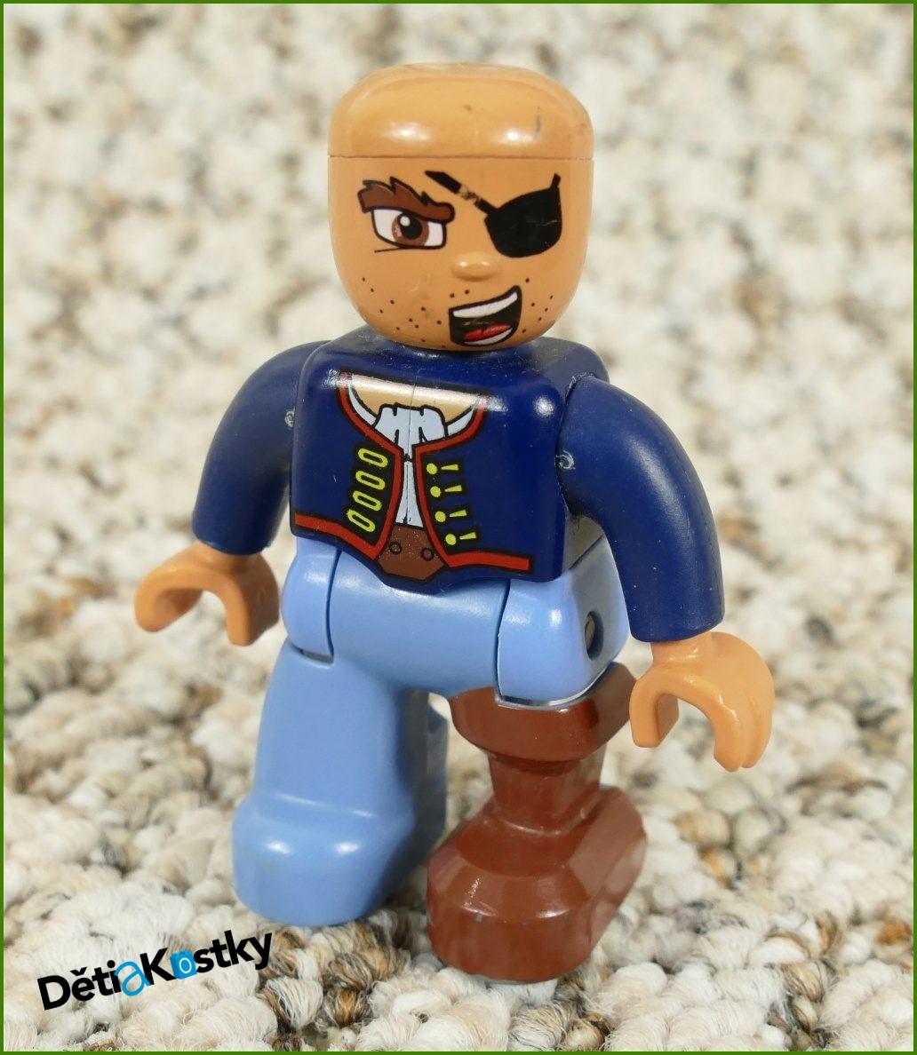 Lego® Duplo® Postavička Pirát Kapitán s Dřevěnou Nohou