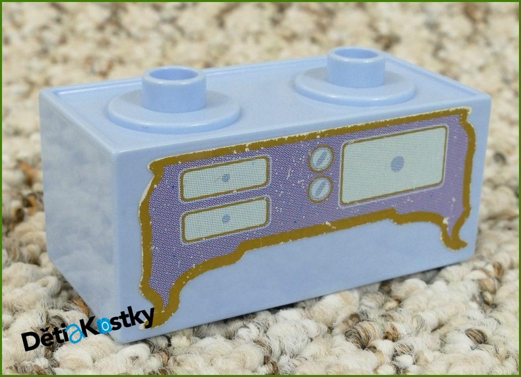 Lego® Duplo® Kuchyňská Linka s Vařičem Světle Modrá s Nálepkou Zámek