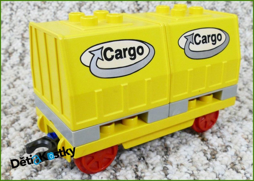 Lego® Duplo® Vagon - Kontejnery Cargo Palety - Žlutý/Žlutý