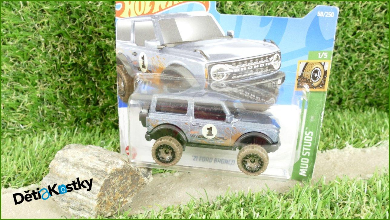 Angličák Auta Hot Wheels '21 Ford Bronco (MUD STUDS)