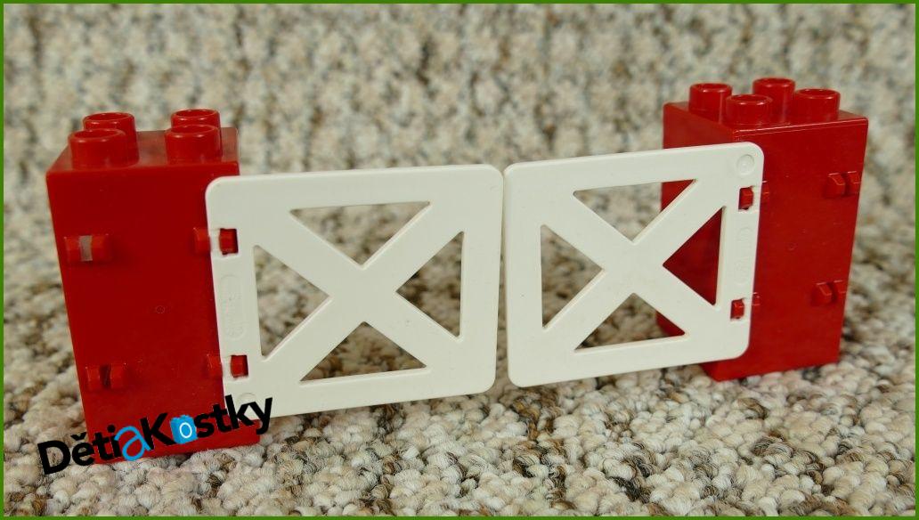 Lego® Duplo® Vrata Nízká (Červená-Bílá)