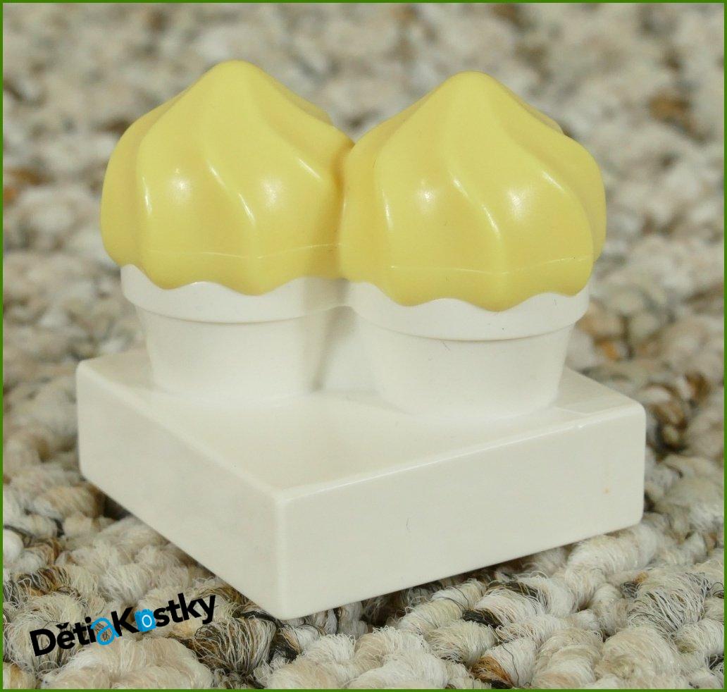 Lego® Duplo® Dortík/2 Zmrzliny Bílá Hranatá/Žlutý Krém