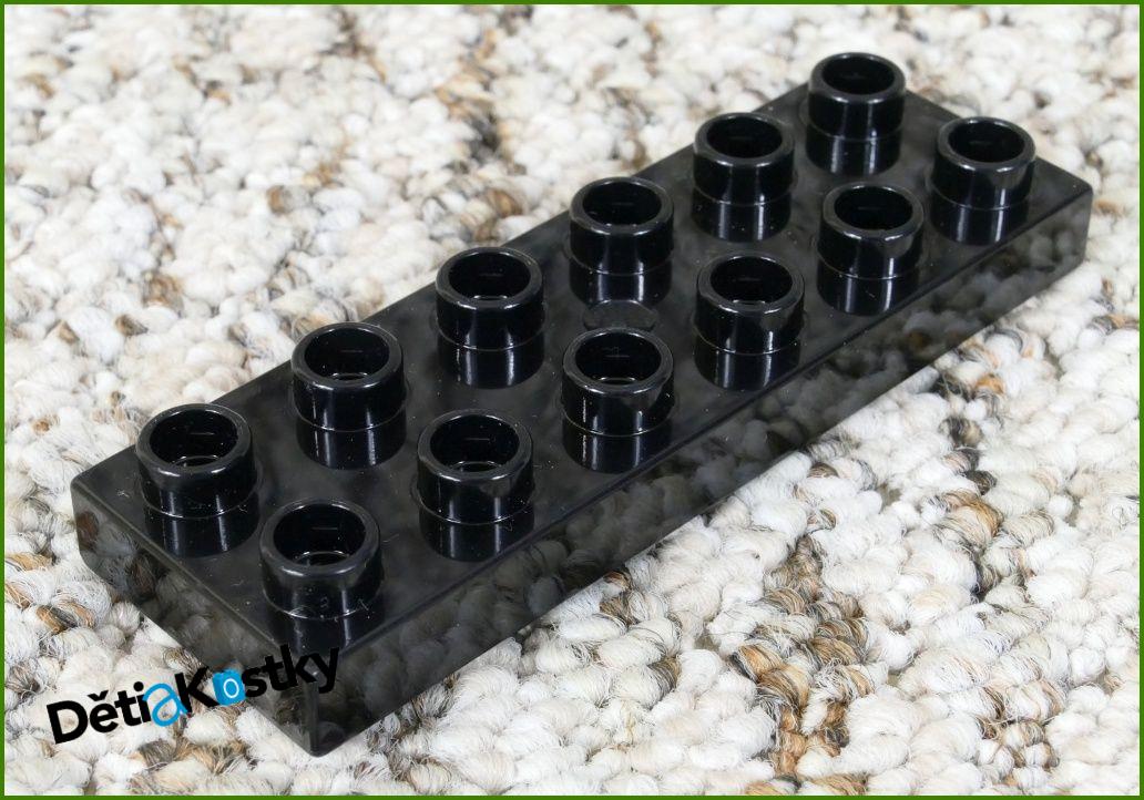 Lego® Duplo® Podložka/Destička 2x6 Černá