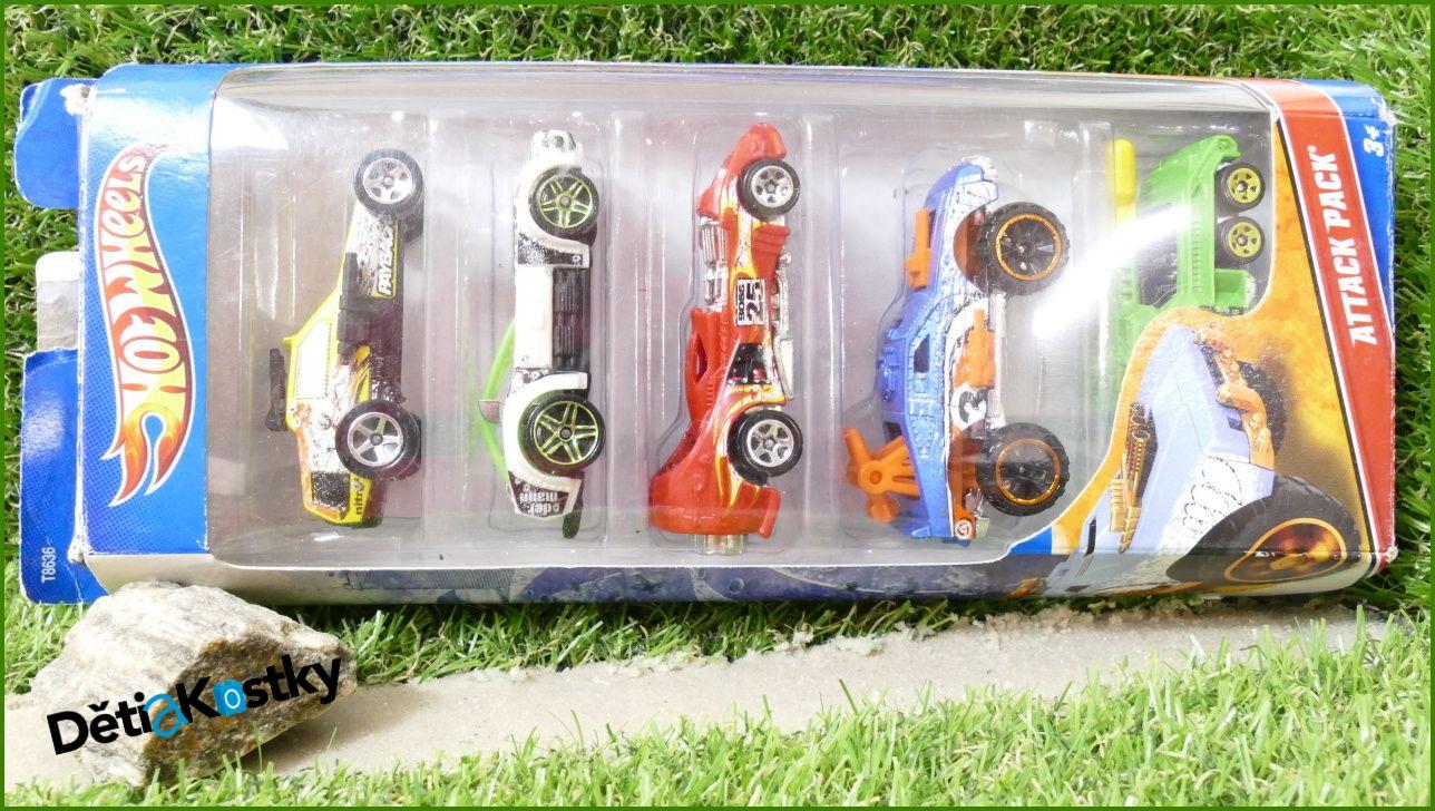 Angličáky Modely Autíček Hot Wheels 5 Pack (ATTACK PACK) - horší obal