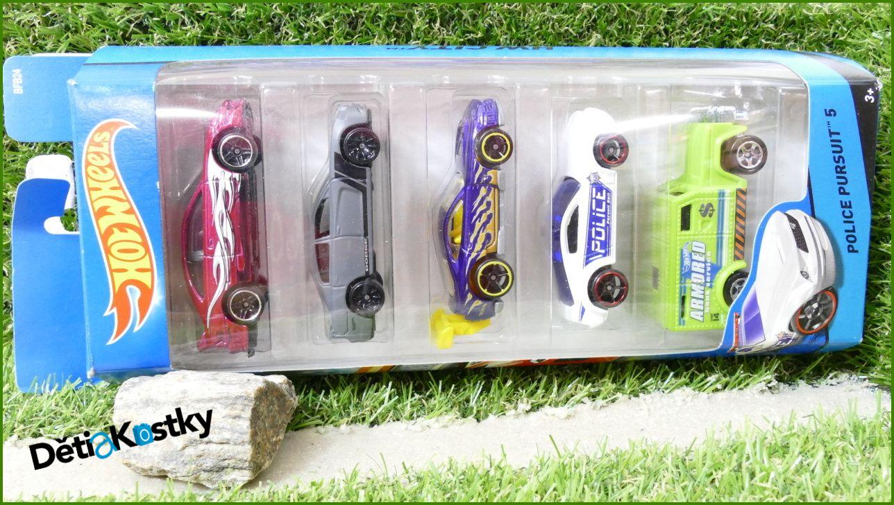 Angličáky Modely Autíček Hot Wheels 5 Pack (POLICE PURSUIT) - horší obal