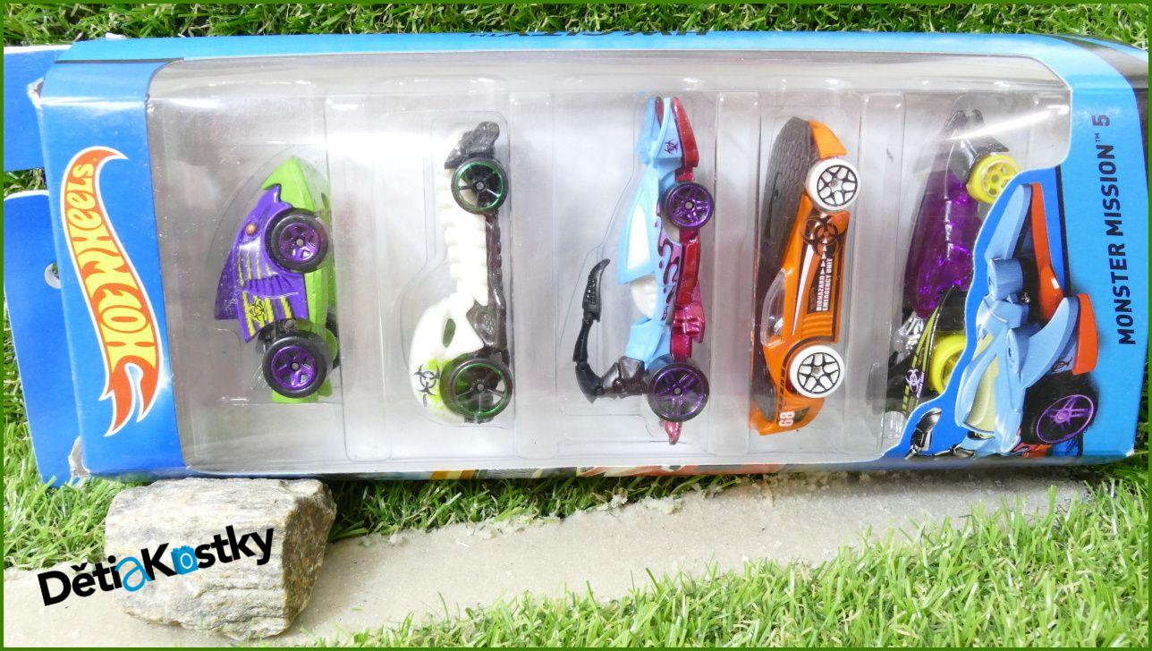 Angličáky Modely Autíček Hot Wheels 5 Pack (MONSTER MISSION 5) - horší obal