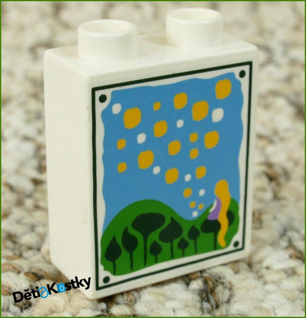 Lego® Duplo® Kostka 1x2x2 Bílá - Les s Kresbou