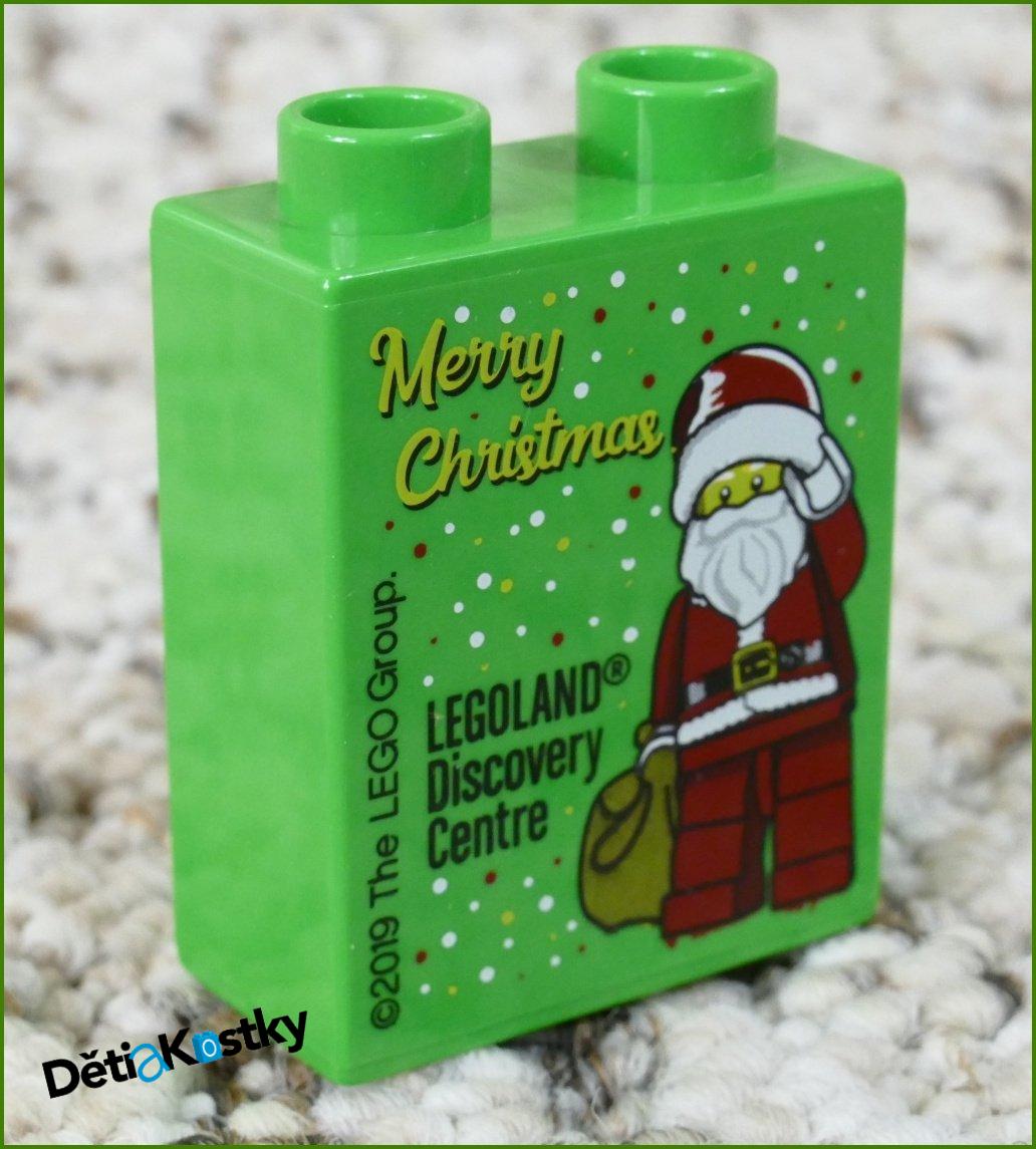 Lego® Duplo® Kostka 1x2x2 Světle Zelená - Merry Christmas 2019