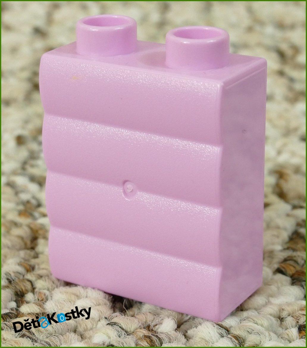 Lego® Duplo® Kostka 1x2x2 Růžová Tvarovaná