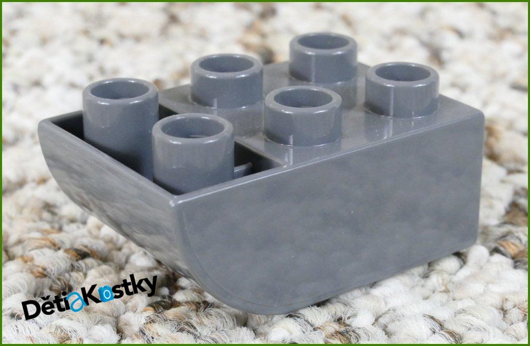 Lego® Duplo® Kostka 2x3 Zaoblená Invert - Tmavě Šedá