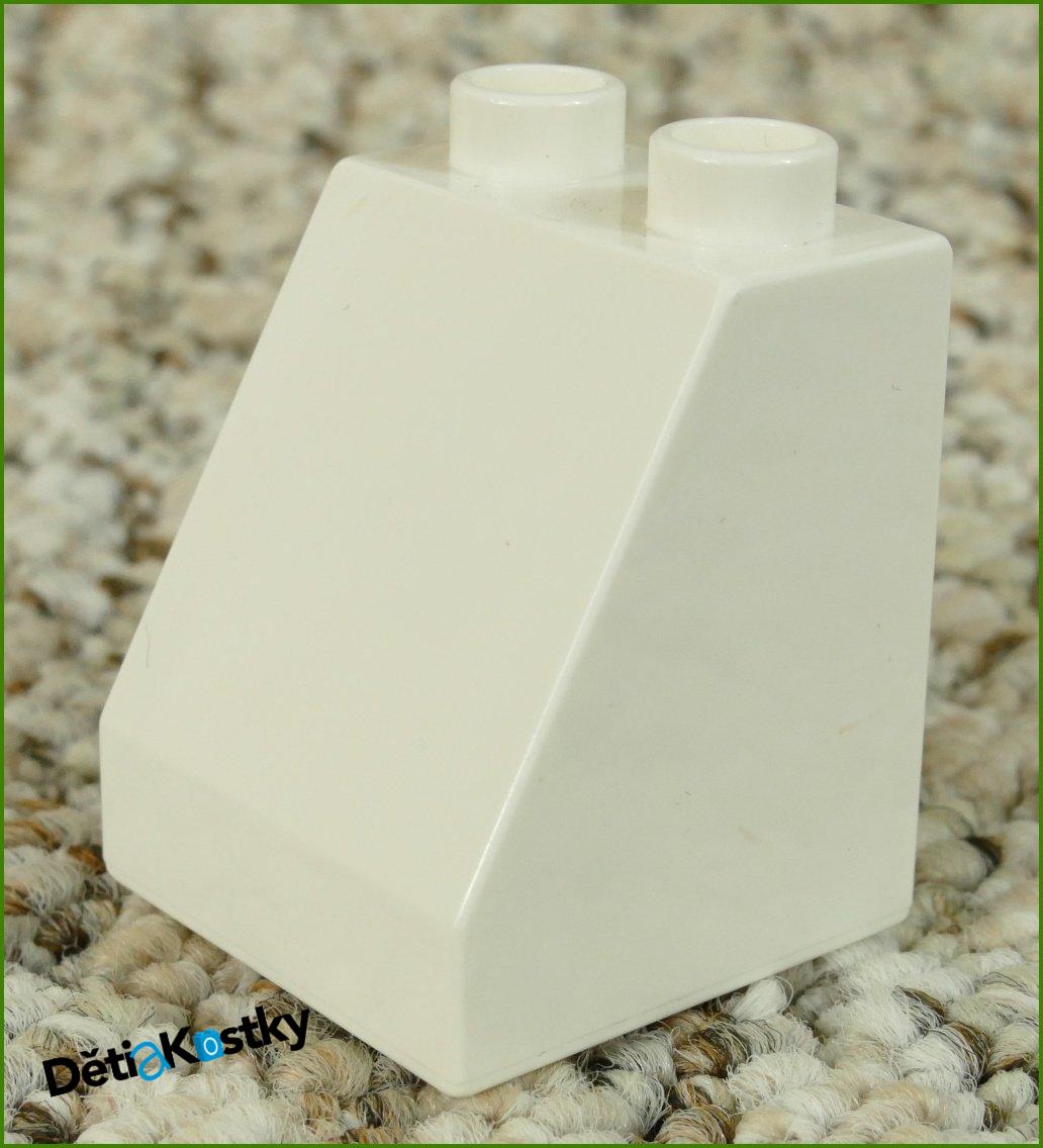 Lego® Duplo® Kostka 2x2 Zkosená Vysoká Bílá