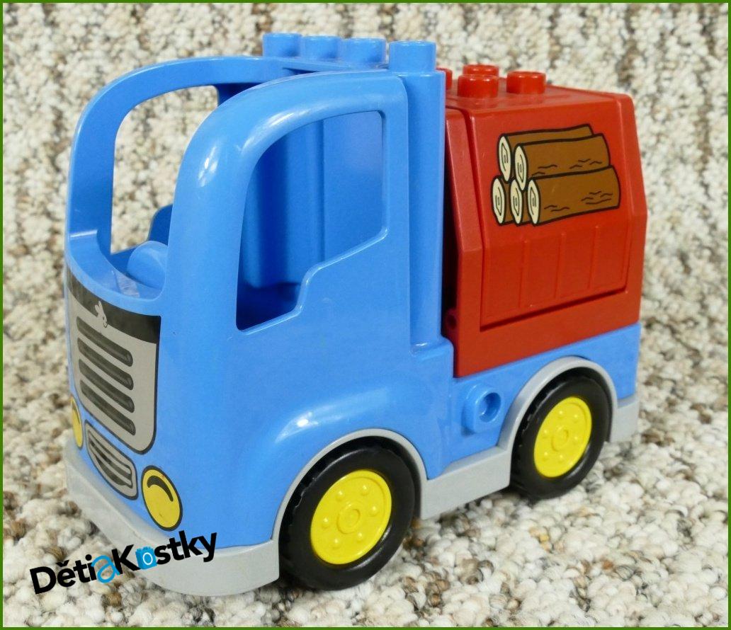 Lego® Duplo® Nákladní Auto Modré - Vyklápěcí Korba Dřevo