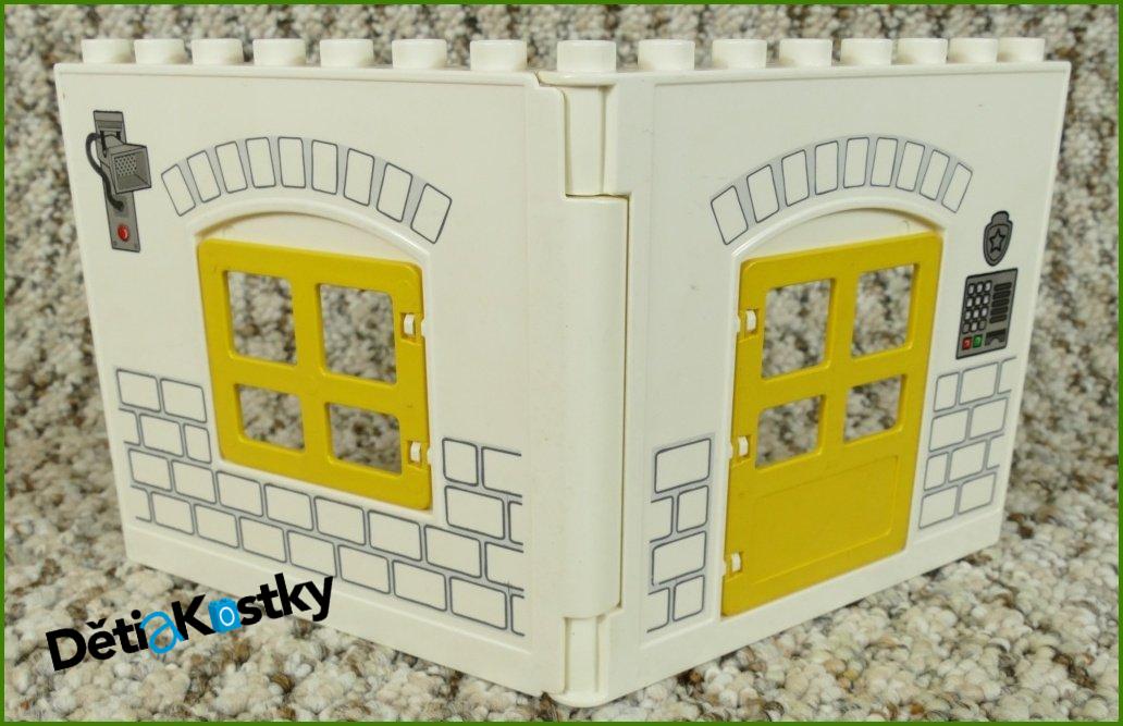 Lego® Duplo® Stěna Policejní Stanice Bílá - Žluté Dveře a Okno