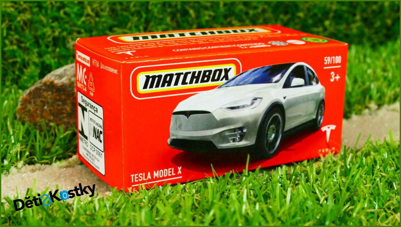 Angličák Autíčko Matchbox Tesla Model X Bílá v Krabičce