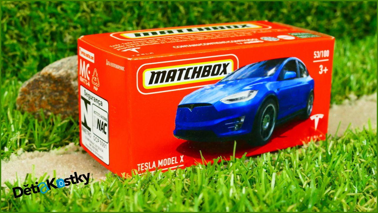 Angličák Autíčko Matchbox Tesla Model X Modrá v Krabičce