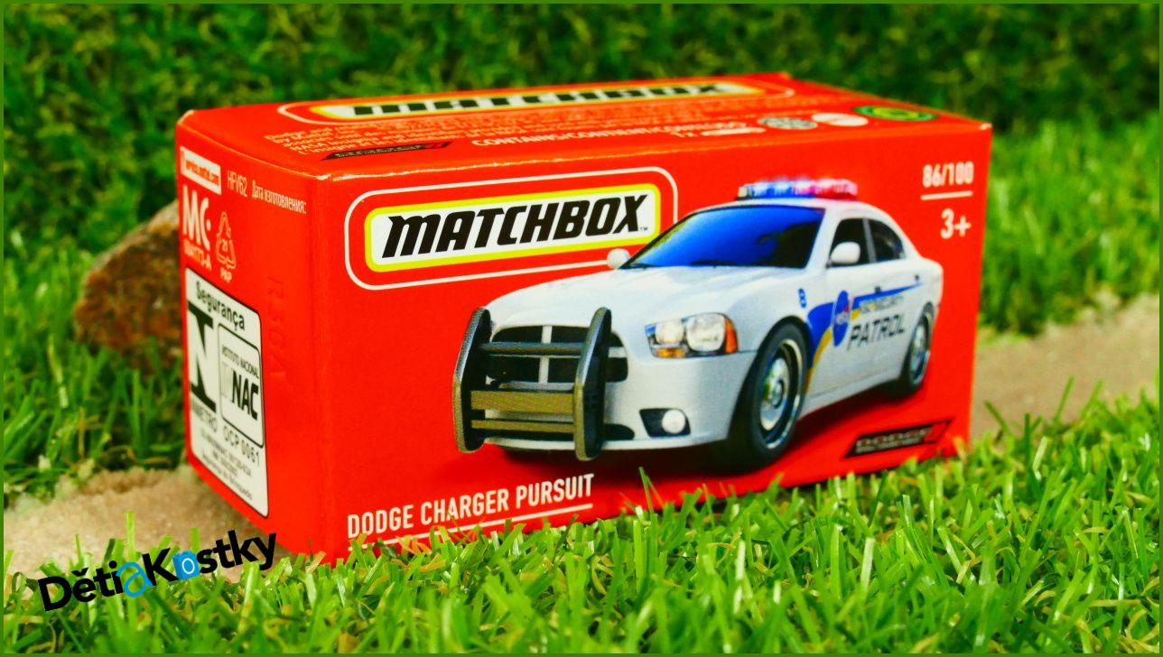 Angličák Autíčko Matchbox Dodge Charger Pursuit v Krabičce