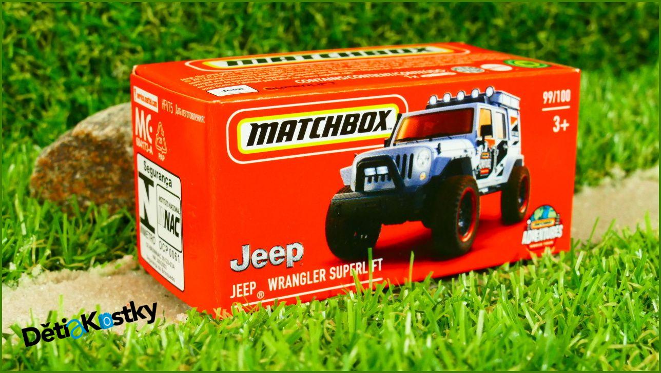 Angličák Autíčko Matchbox Jeep Wrangler Superlift v Krabičce