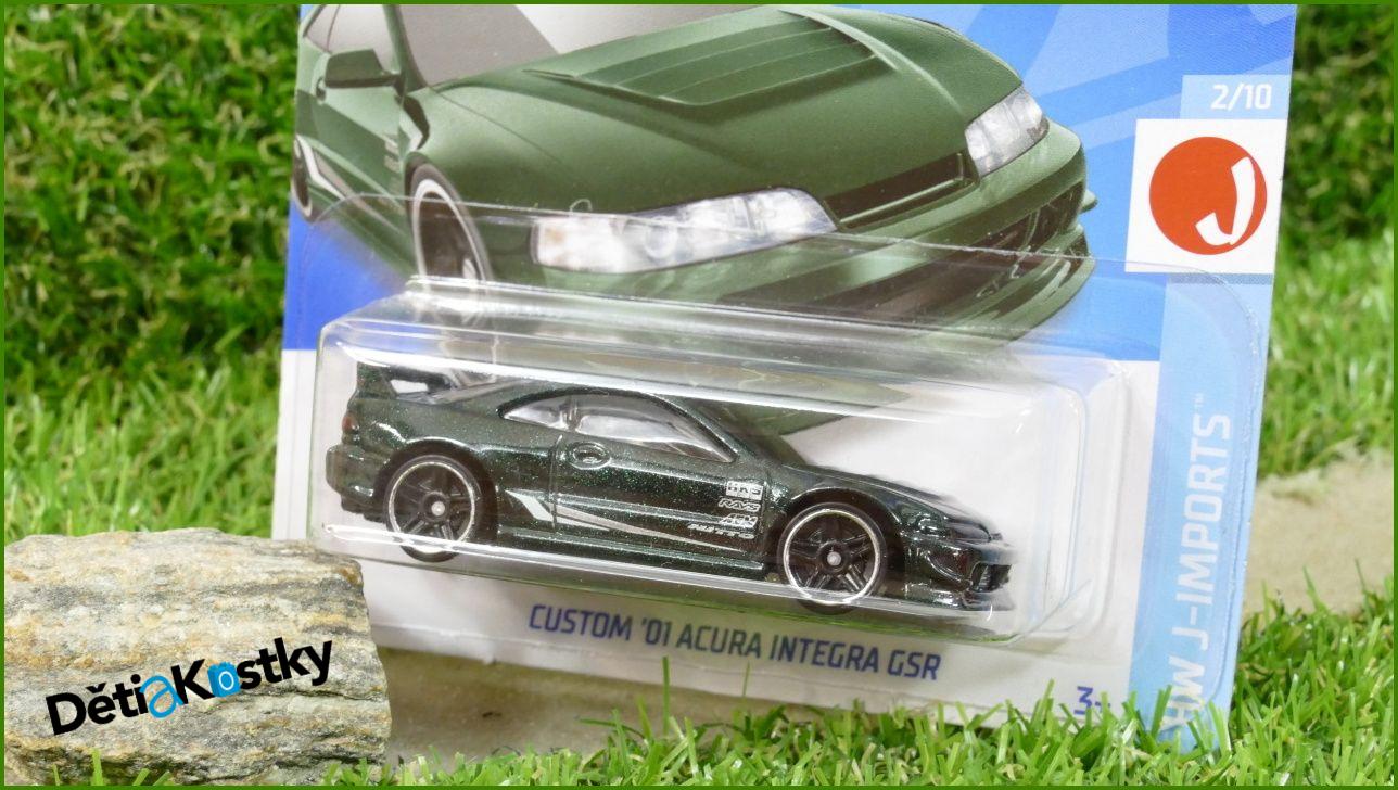 Angličák Model Autíčka Hot Wheels Autíčko Custom ´01 Acura Integra GSR (HW J-IMPORTS)