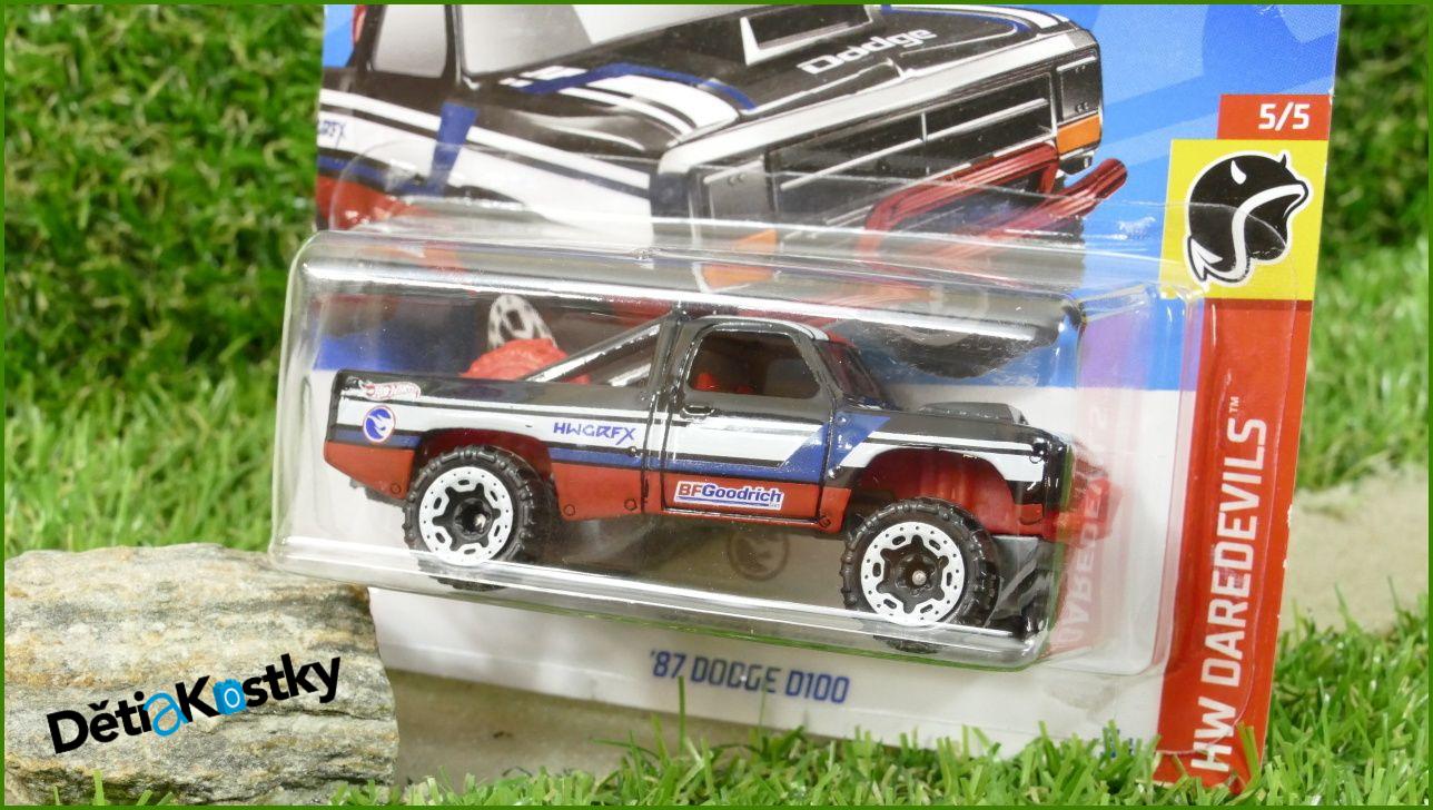 Angličák Model Autíčka Hot Wheels Autíčko ´87 Dodge D100 (HW DAREDEVILS)
