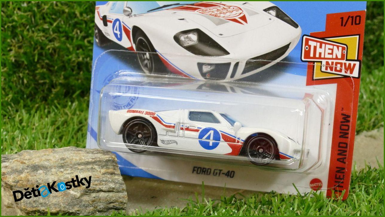 Angličák Model Autíčka Hot Wheels Autíčko Ford GT-40 (THEN AND NOW)