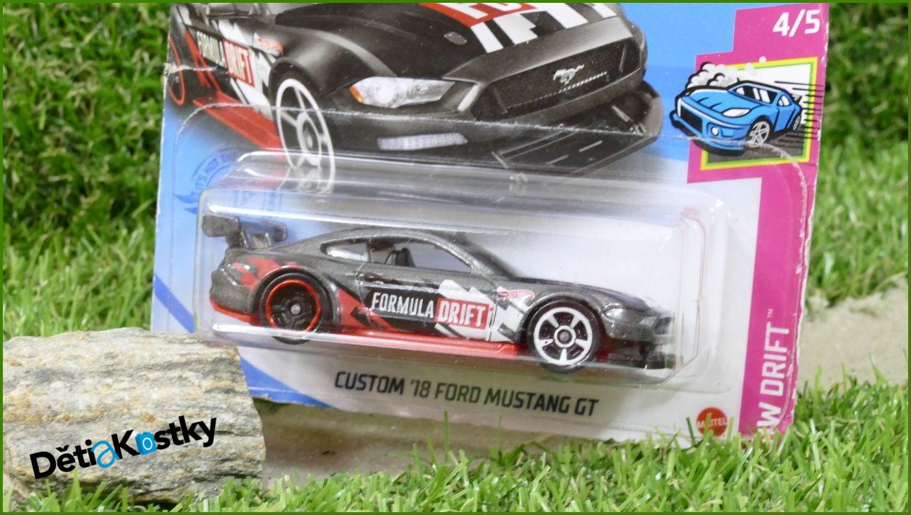 Angličák Model Autíčka Hot Wheels Autíčko Custom ´18 Ford Mustang GT (HW DRIFT)