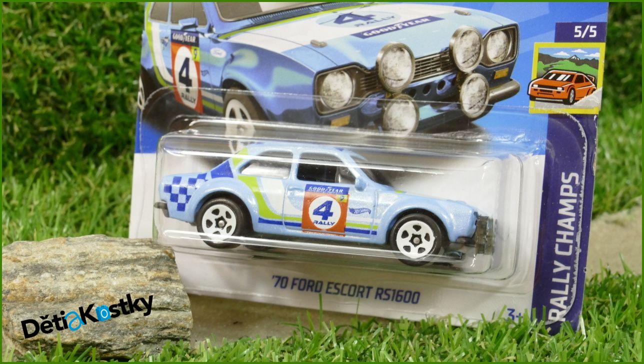 Angličák Model Autíčka Hot Wheels Autíčko ´70 Ford Escort RS1600 (RALLY CHAMPS)