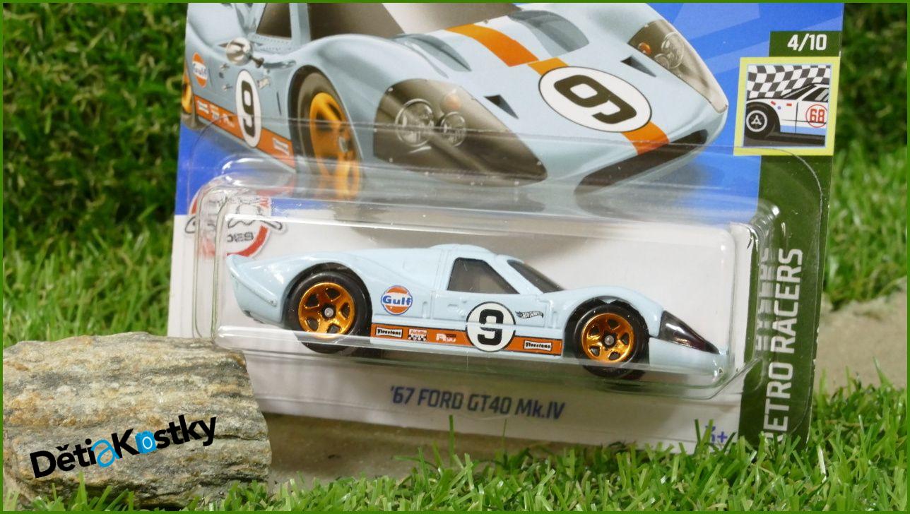Angličák Model Autíčka Hot Wheels Autíčko ´67 Ford GT40 Mk.IV (RETRO RACERS)