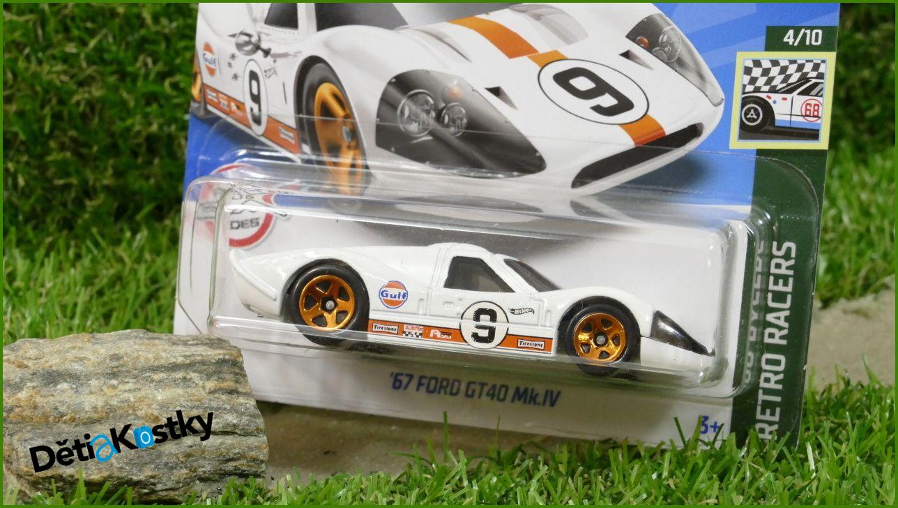 Angličák Model Autíčka Hot Wheels Autíčko ´67 Ford GT40 Mk.IV (RETRO RACERS)