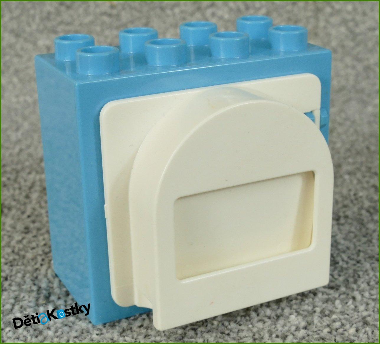 Lego® Duplo® Kostka se Schránkou Tyrkysová (Bílá Schránka)