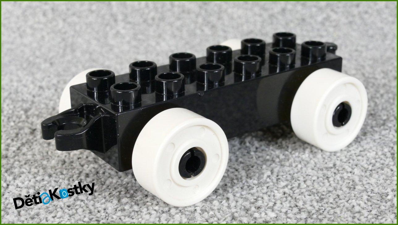 Lego® Duplo® Podvozek pro Auta Černý - (Bílá Kola)