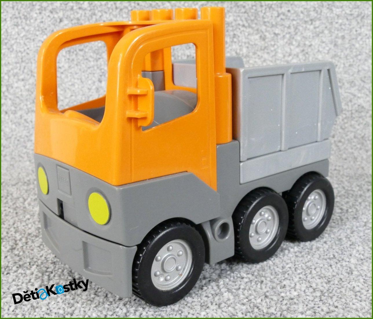 Lego® Duplo® Nákladní Auto Oranžové - Šedá Vyklápěcí Korba