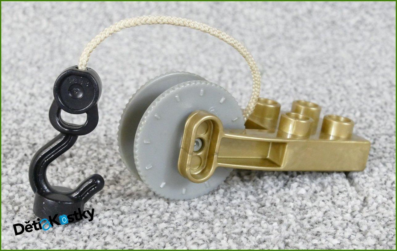 Lego® Duplo® Naviják Malý Zlatý - Šedé Kolečko s Hákem