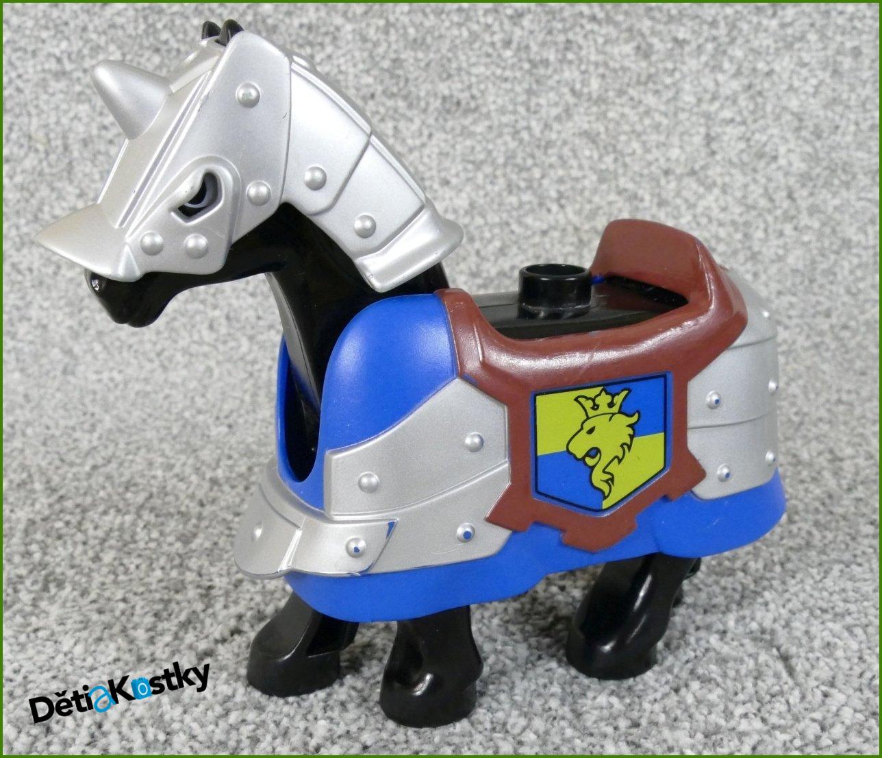 Lego® Duplo® Obrněný Kůň Černý - Modré Brnění