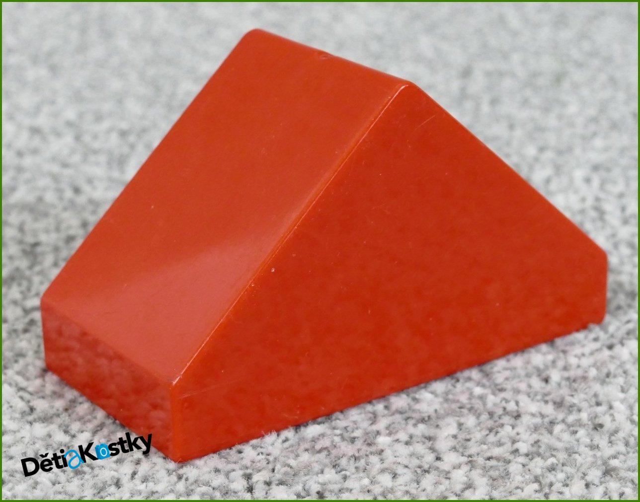 Lego® Duplo® Kostka 4x2x2 Červená Stříška Zkosená