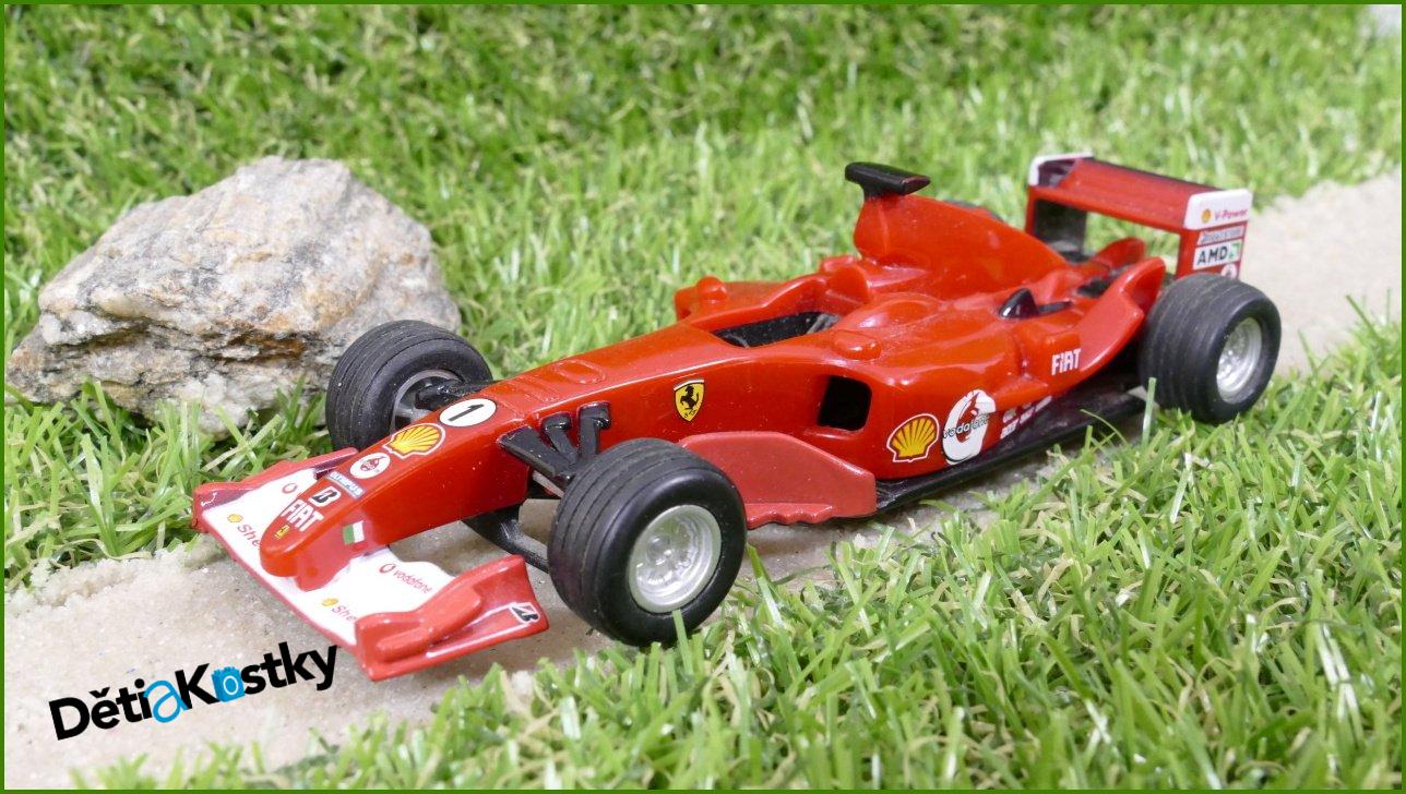 Model Autíčka Shell V-Power (Hotwheels) - Ferrari F2005 - natahovací